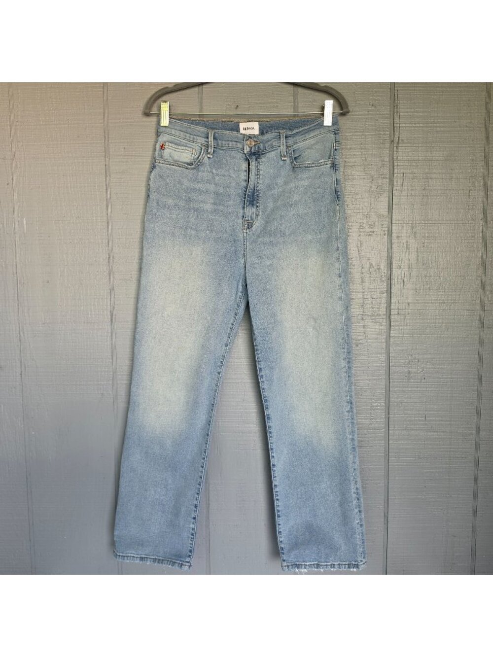 Hudson Noa High Rise Straight Leg Jeans Size 30 Light Wash Stretch Denim